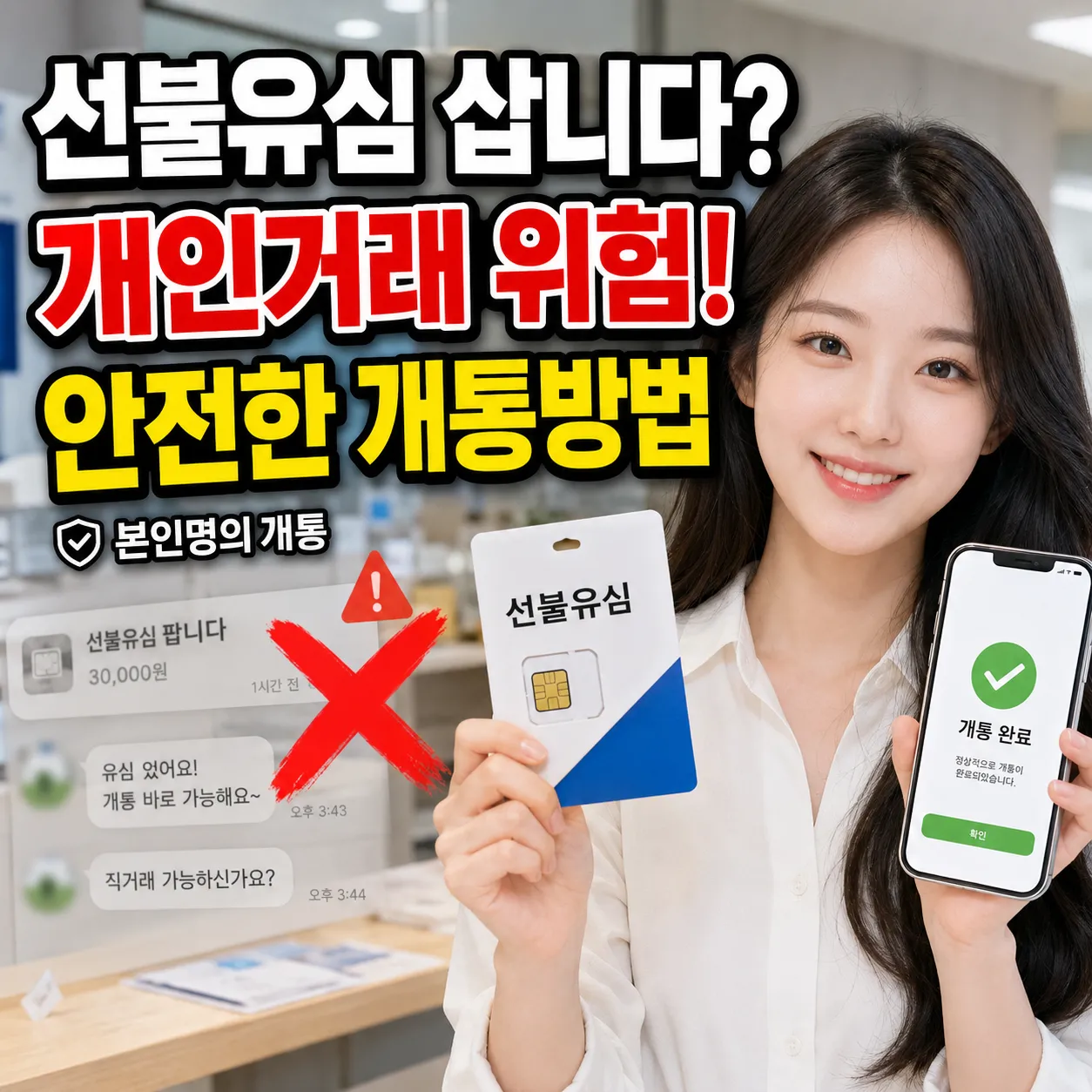 선불유심 삽니다 개인거래 위험과 안전한 본인명의 개통 방법 안내 이미지