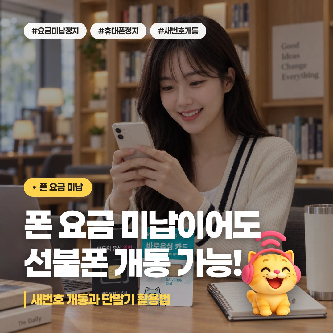 폰 요금 미납 정지 후 새 번호 개통과 기존 단말기 활용법 안내 이미지