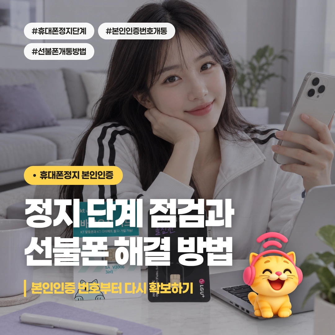 휴대폰정지 본인인증 가능 여부와 정지 단계 선불폰 해결 방법 안내 이미지